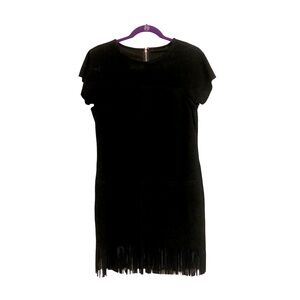 Black Suede Shift Dress